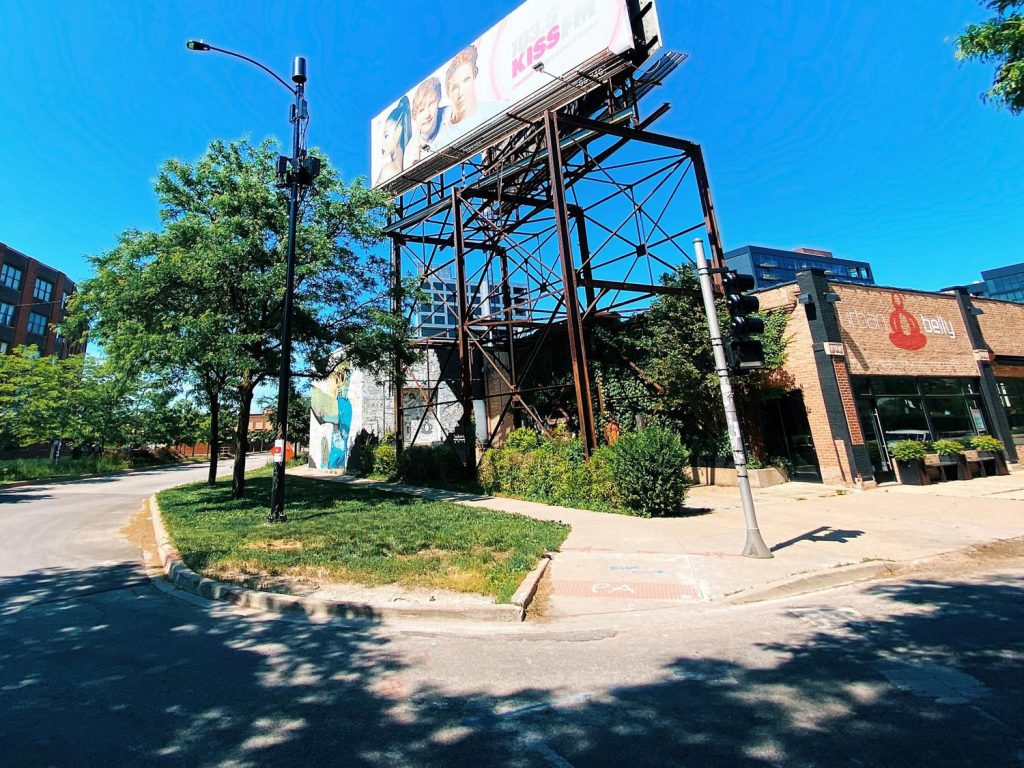 The future construction site of a luxury apartment building in Chicago's West Loop neighborhood