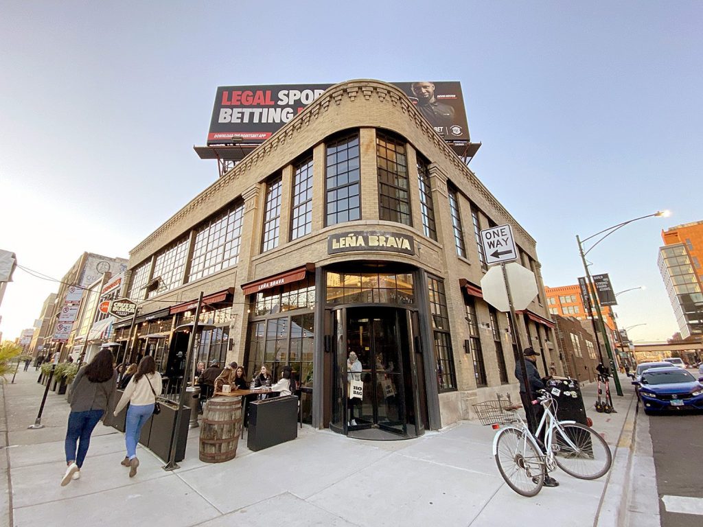 The corner of Randolph and Peoria in Chicago's West Loop neighborhood