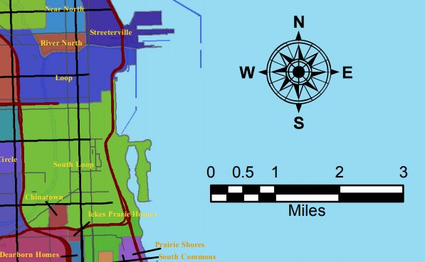 1978 South Loop Chicago City Map