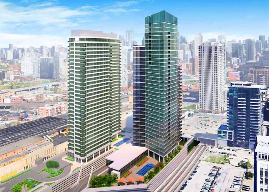 A rendering of 354 N Union apartments in Chicago's Fulton River District