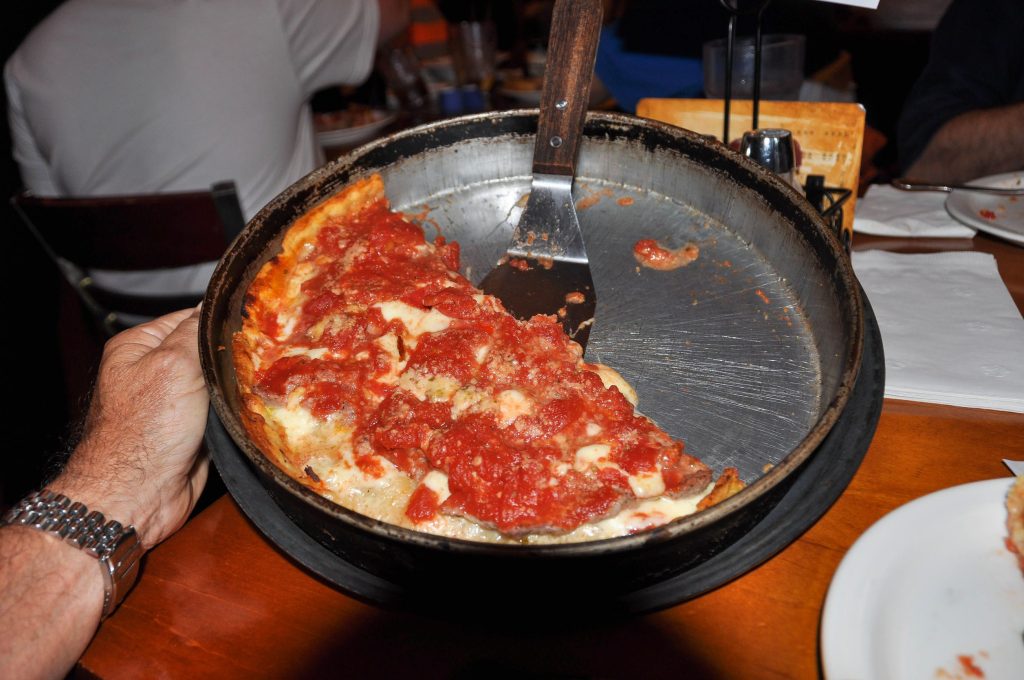 Chicago deep dish pizza