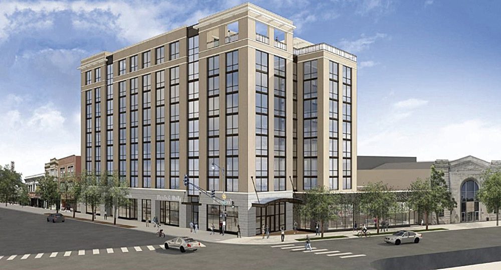A rendering of the new apartments proposed at 4601 N Broadway in Chicago's Uptown Neighborhood
