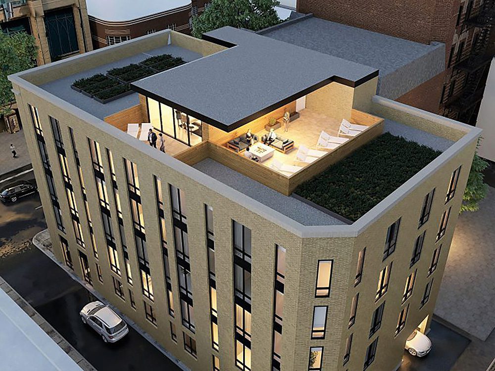 What the rooftop of 61 W. Erie apartments will look like