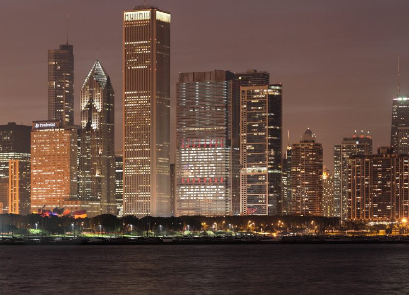 Blue Cross Blue Shield building in in Chicago's Lakeshore East neighborhood