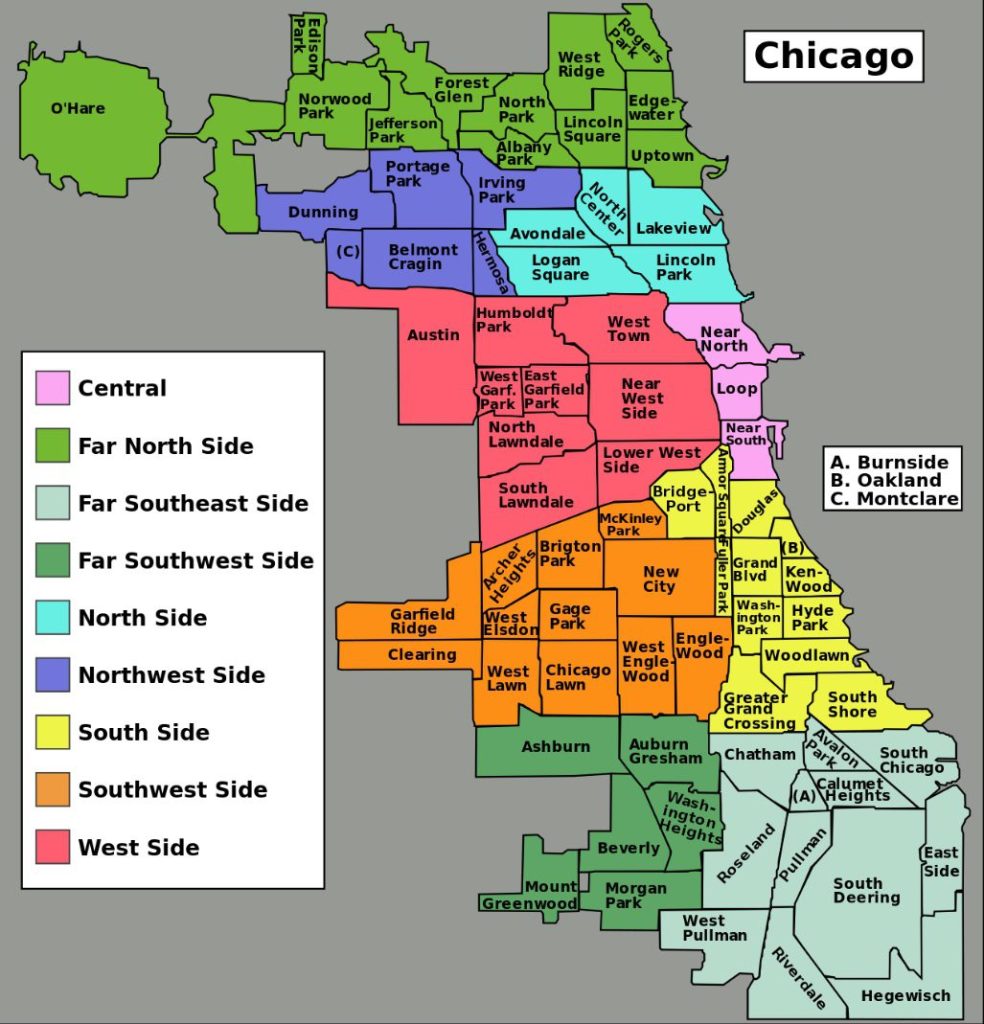 A map of Chicago's communities