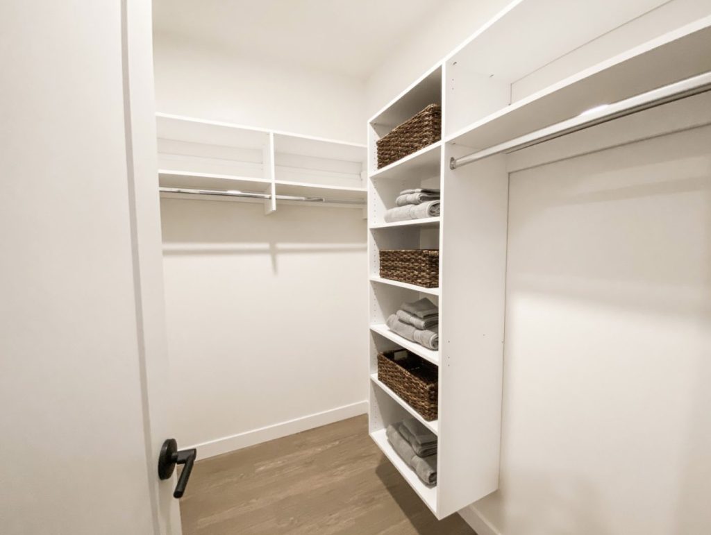 Huge closets in a studio apartment in Chicago