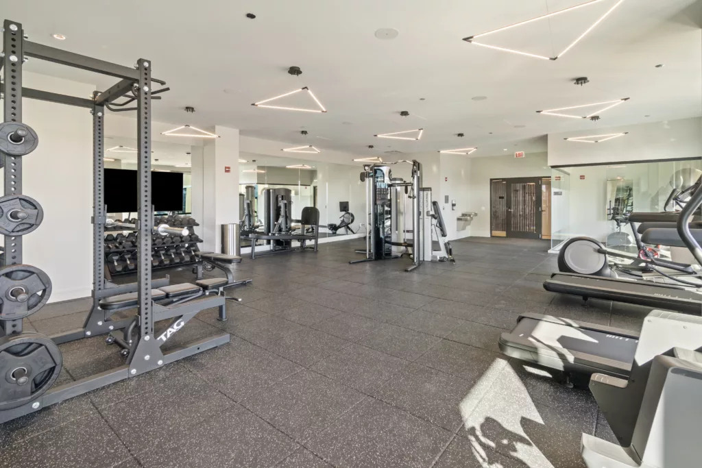 Fitness center inside Platform 4611.