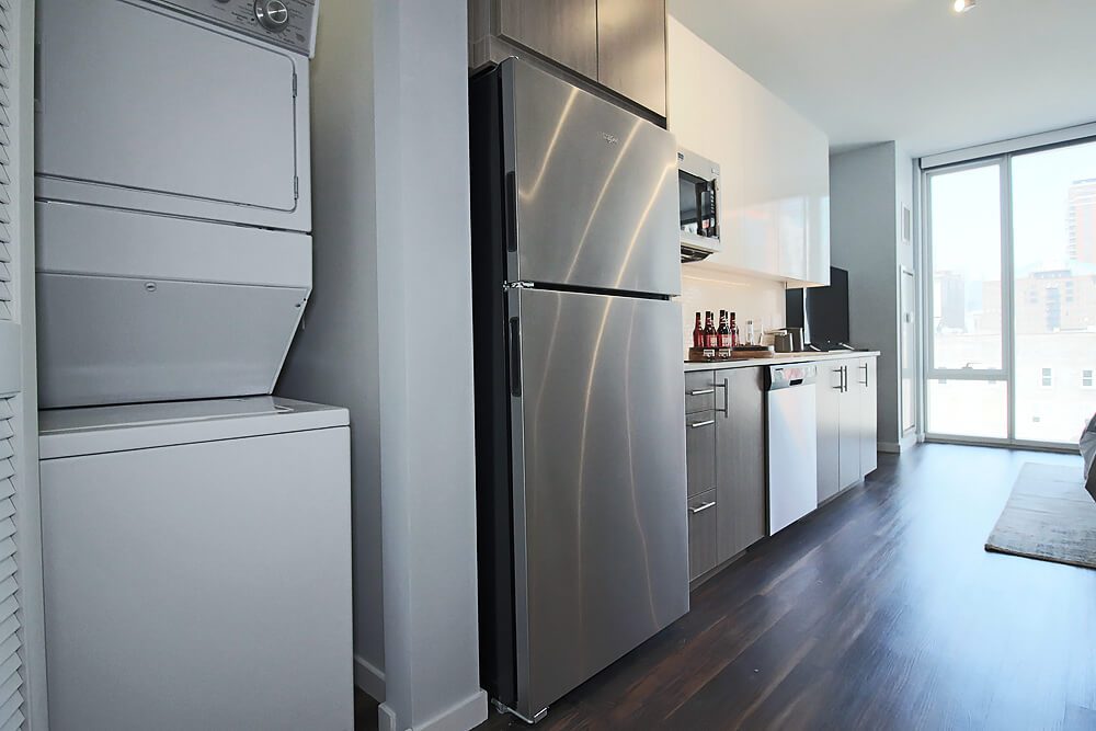 Studio kitchen and laundry