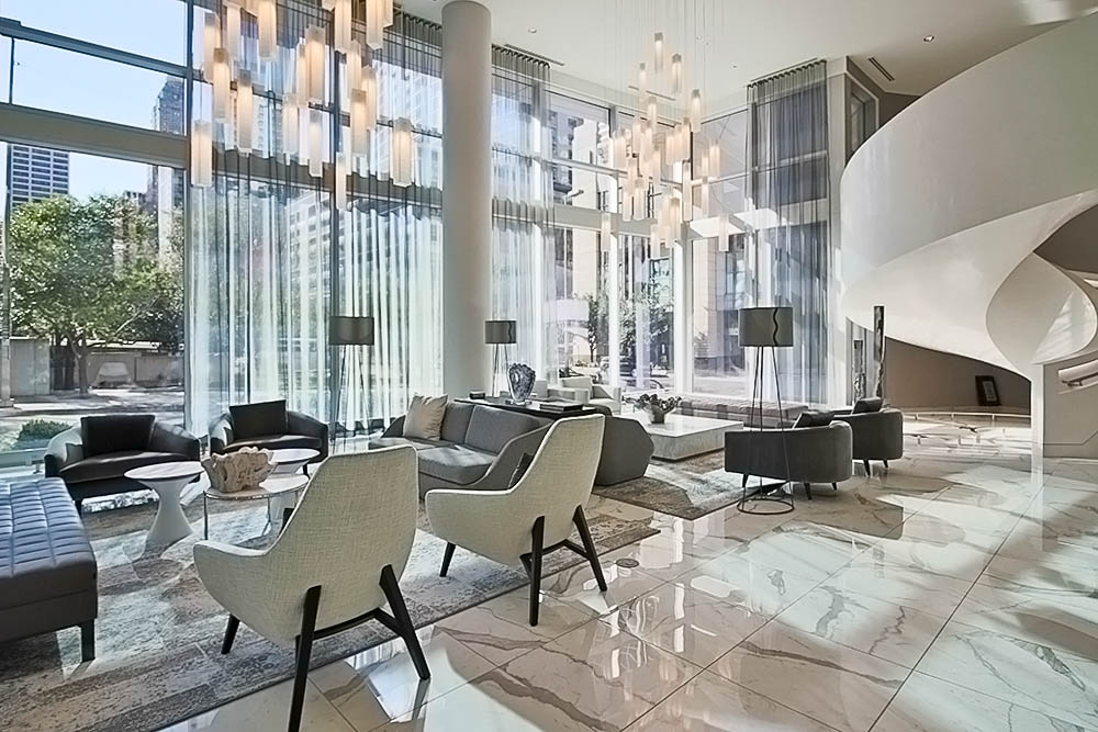 465 North Park Lobby with Lounge, Fireplace