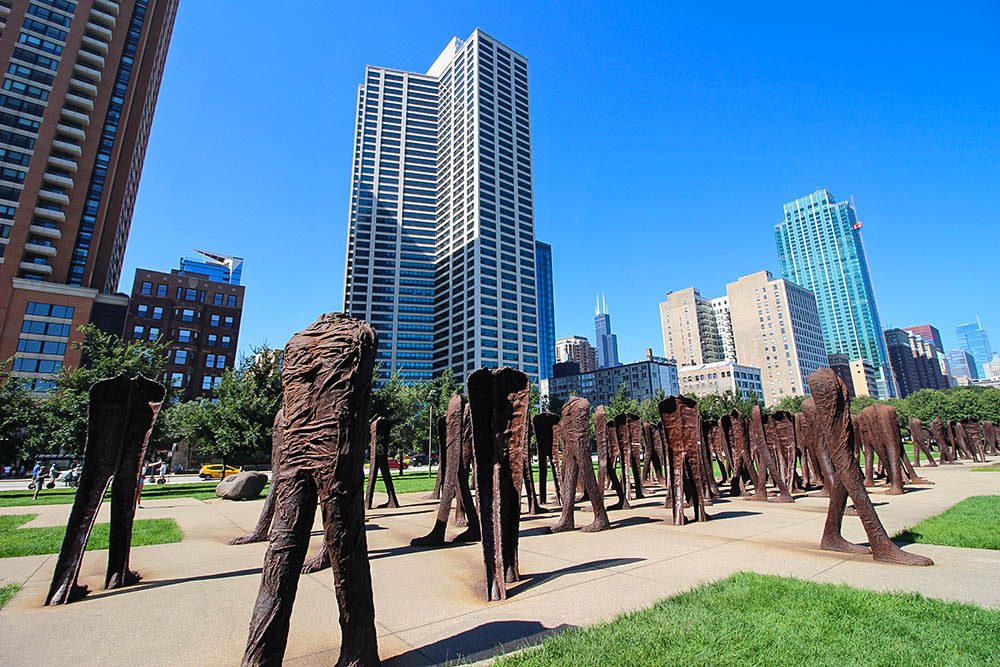 Sculpture in Grant Park in South Loop