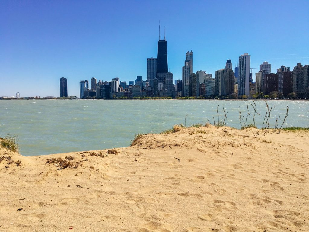 The beach at Lincoln Park's Oak Street Beach