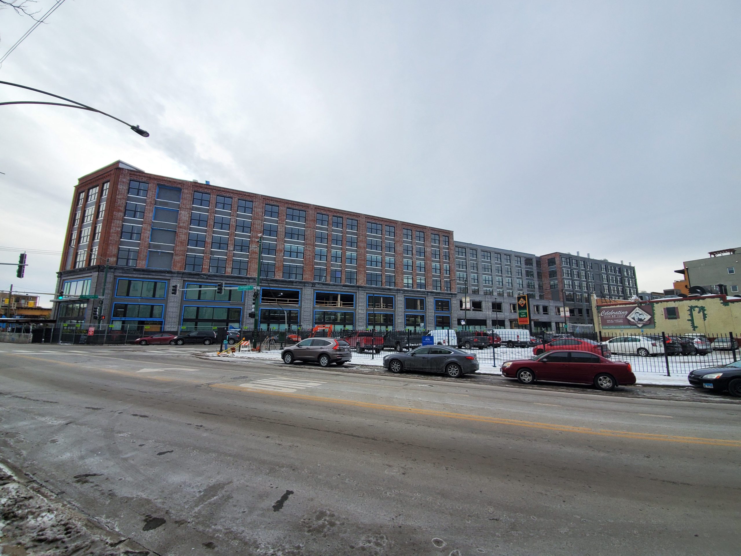 Building site of Logan's Crossing Luxury Apartments 2500 N Milwaukee Ave