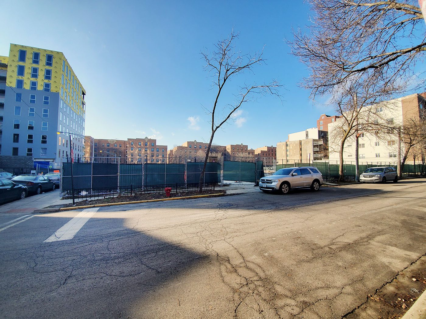 A construction site at 1400 N Orleans in Chicago's Old Town