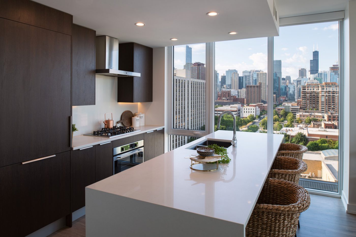 Kitchen detail of Two Old Town Park Luxury Apartments