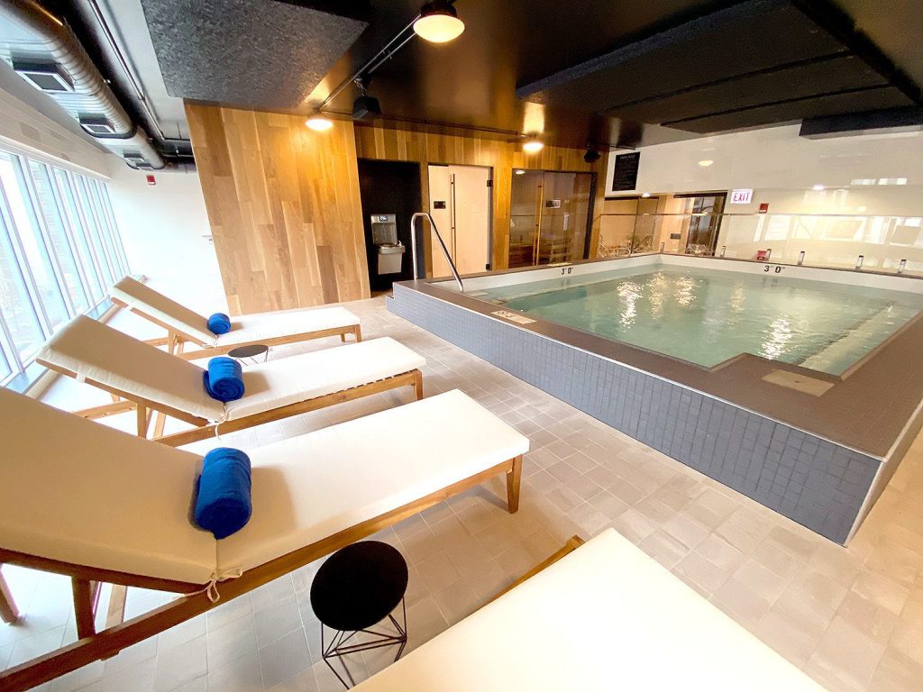 Old Town Park apartment's luxury indoor spa lounge