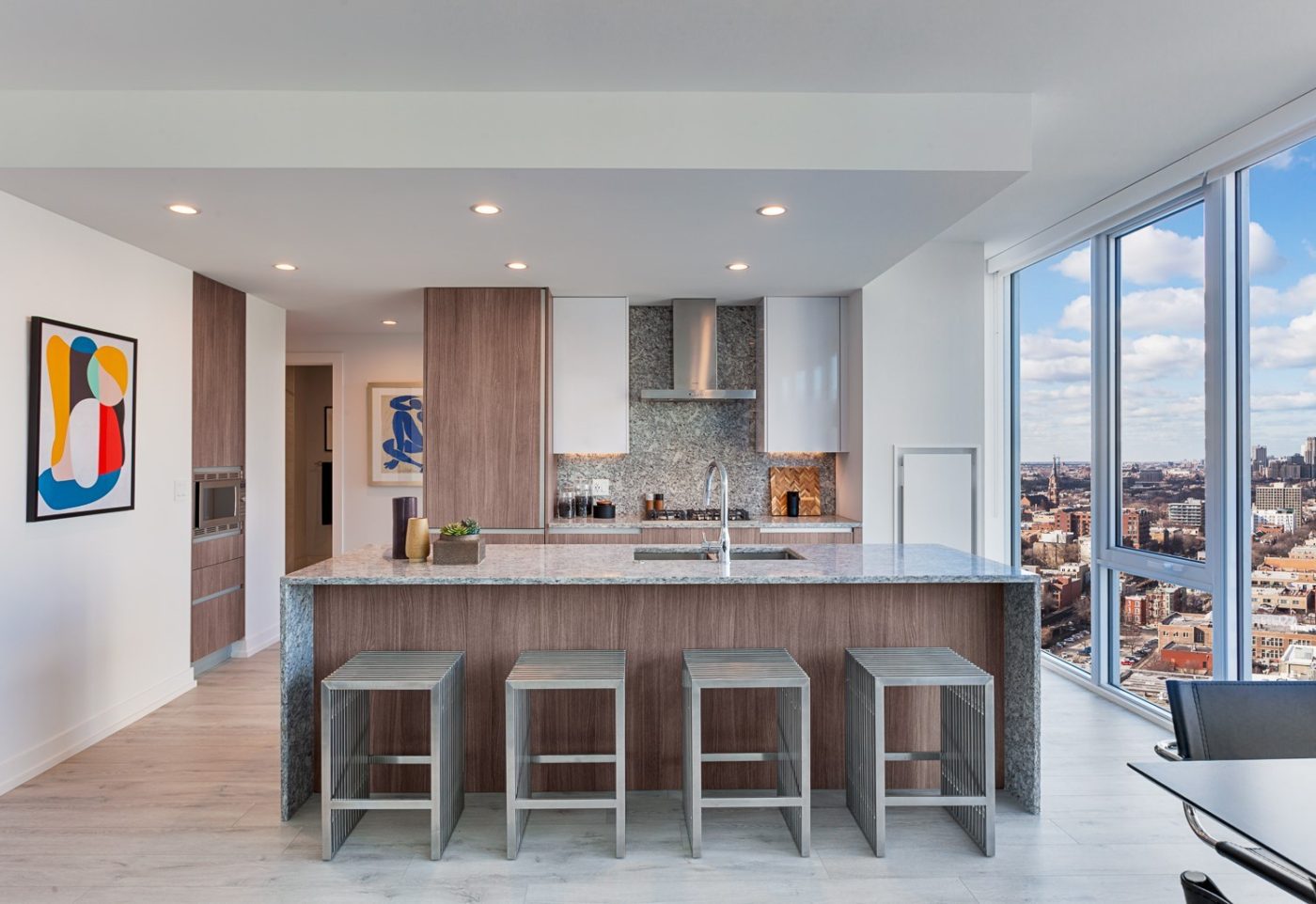 Kitchen with view