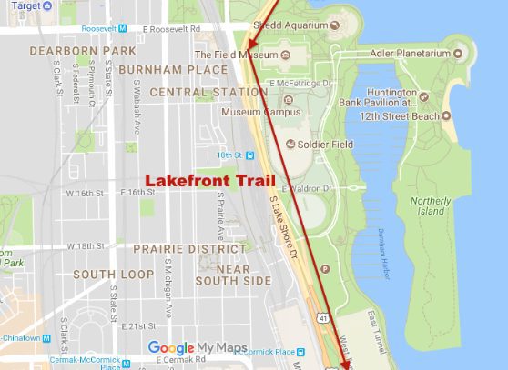 South Loop Lakefront Trail Map