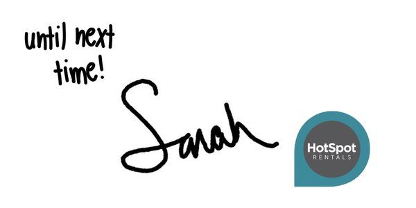 A signature of blog writer Sarah