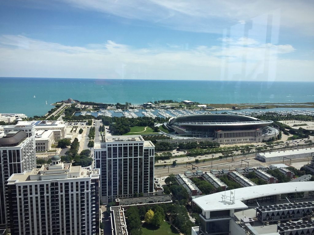 A view from South Loop's The Paragon's fitness center 