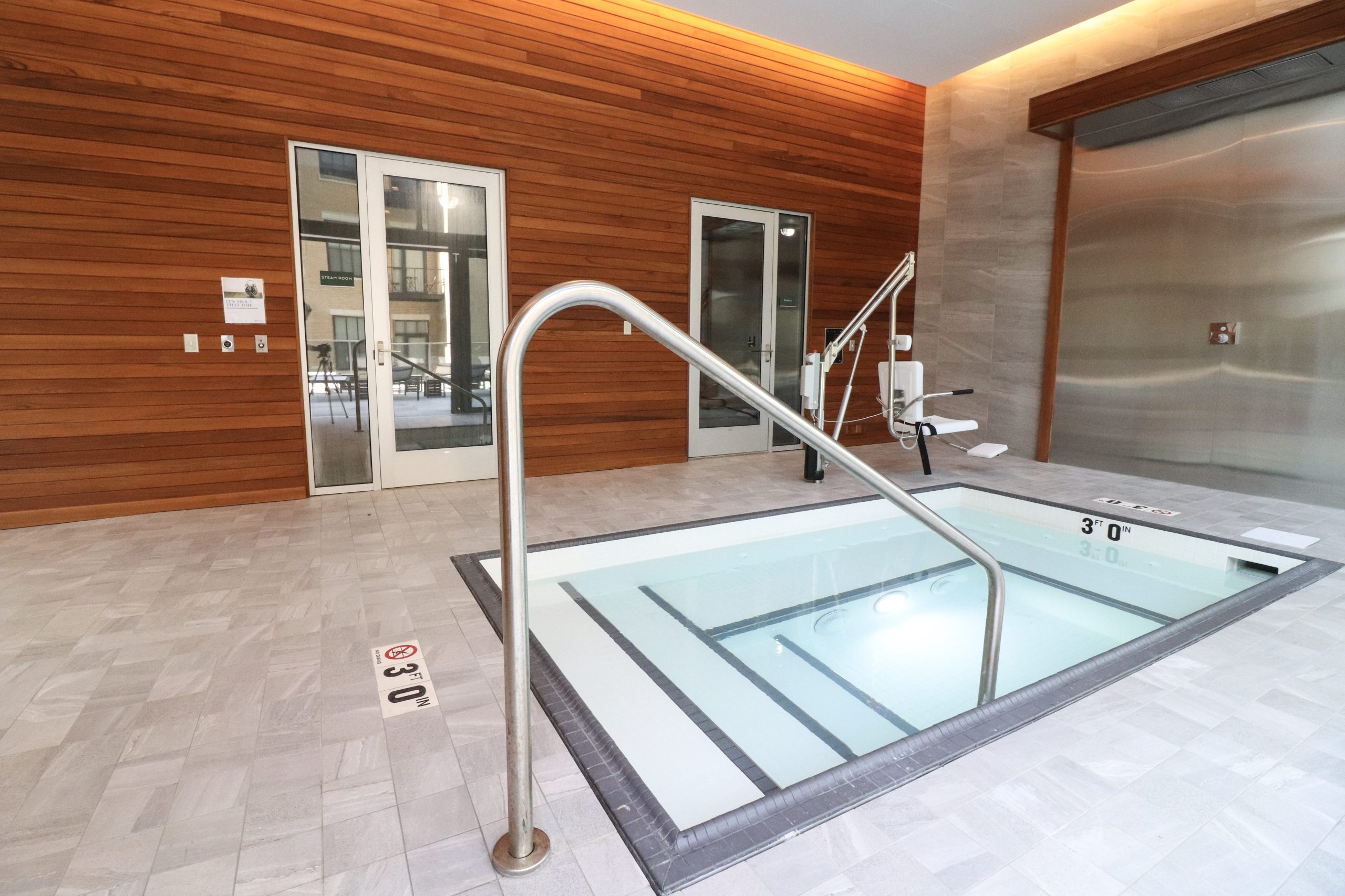 The spa at The Paragon apartments in downtown Chicago