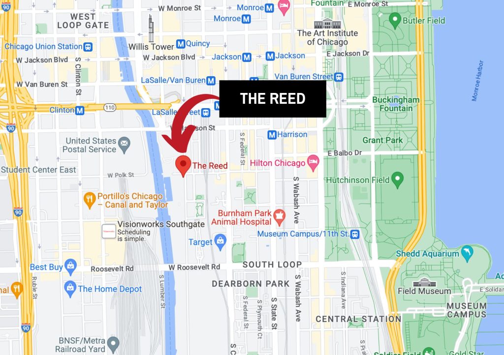 Map of the neighborhood around The Reed.