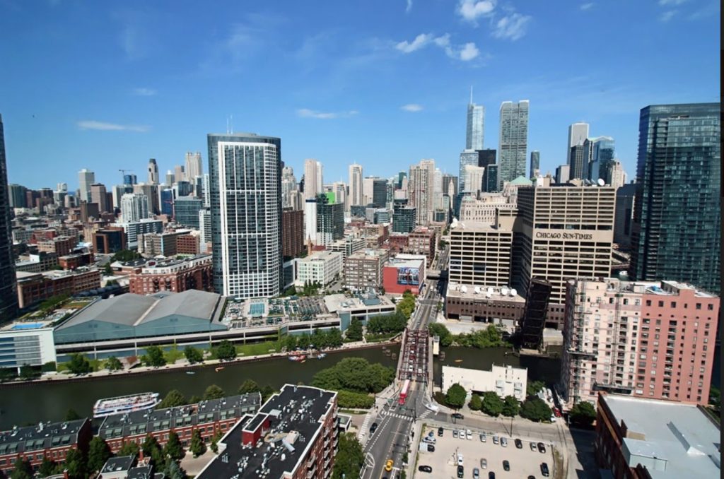 A view from Alta K Station apartments in Chicago's West Loop