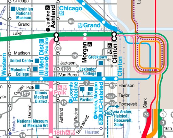 West Loop CTA Map