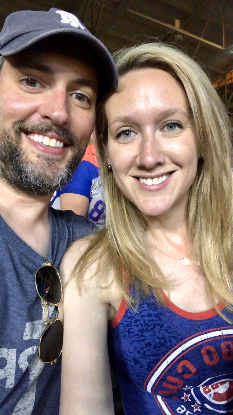 Happy Couple at Cubs Game Moved to Chicago from NYC