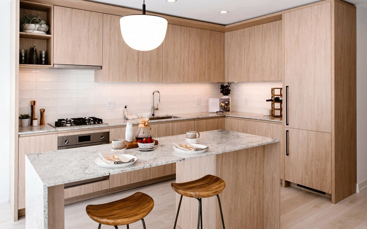 High-end kitchen at 369 Grand Apartments in Chicago