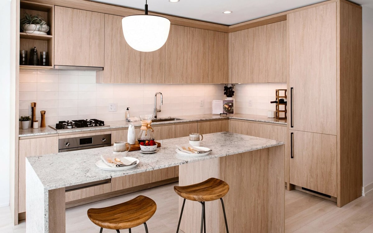High-end kitchen at 369 Grand Apartments in Chicago